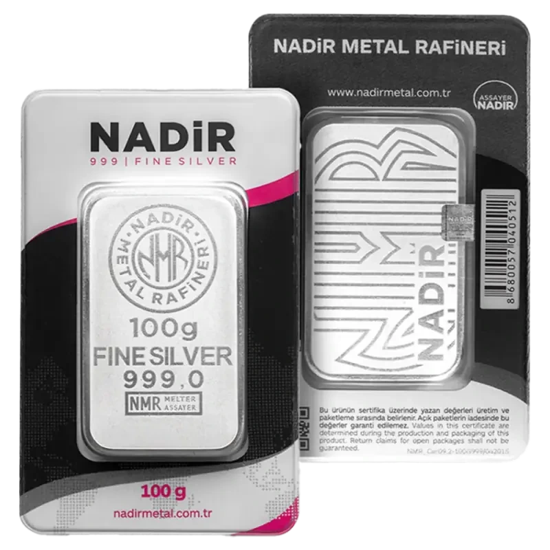100g Silver Bar | Nadir Metal Rafineri | Minted
