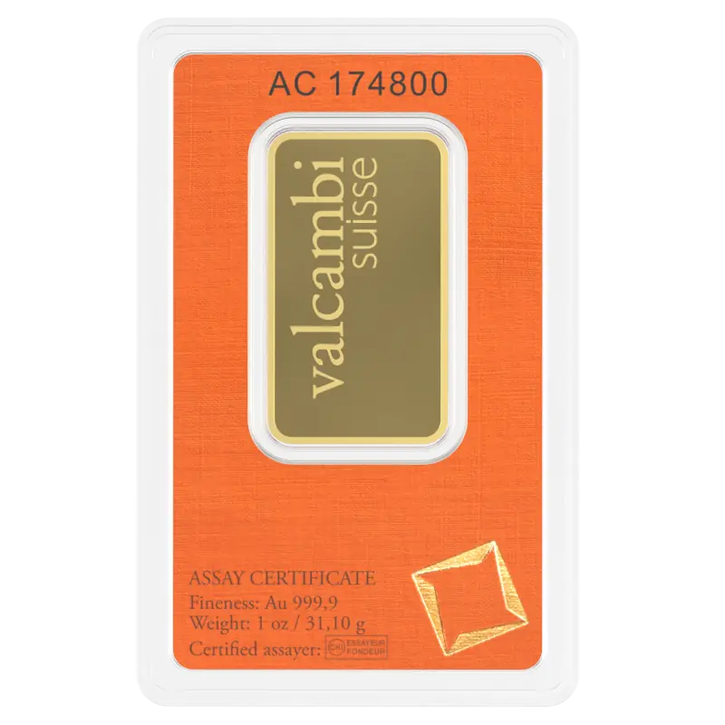 1 oz Gold Bar | Valcambi