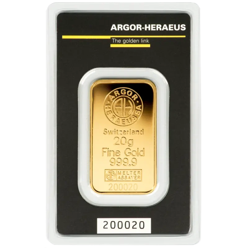 20g Gold Bar | Argor-Heraeus
