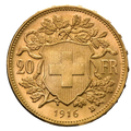 20 Swiss Francs Vreneli | Gold | 1897-1949
