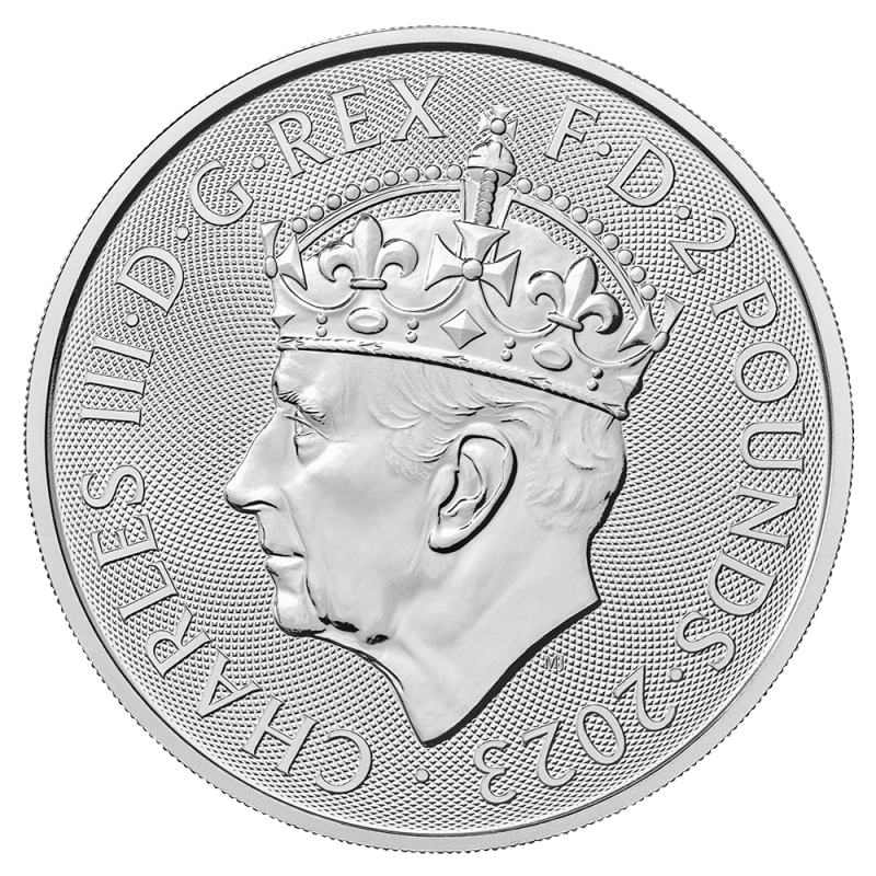 Stříbrná investiční mince Karel III. Korunovace 1 Oz 2023
