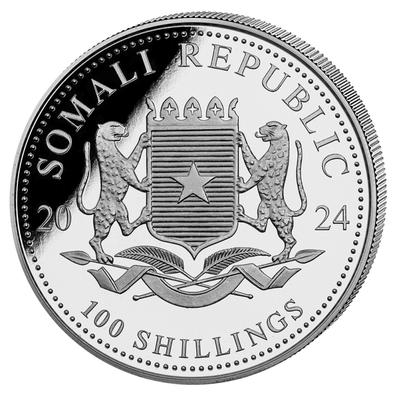 Stříbrná investiční mince Somálský Slon 1 Oz 2024
