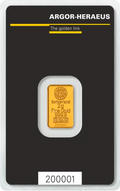 2g Gold Bar | Argor-Heraeus | Kinebar