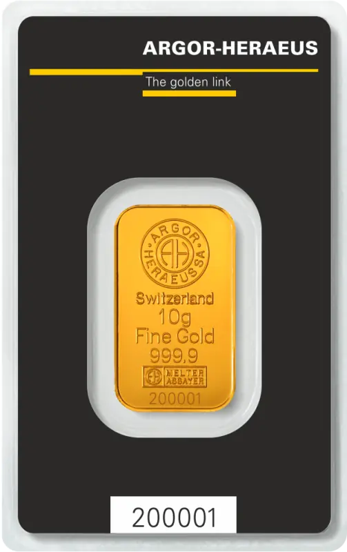 10g Gold Bar | Argor Heraeus | Kinebar