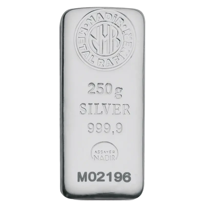 250g Silver Bar | Nadir Metal Rafineri