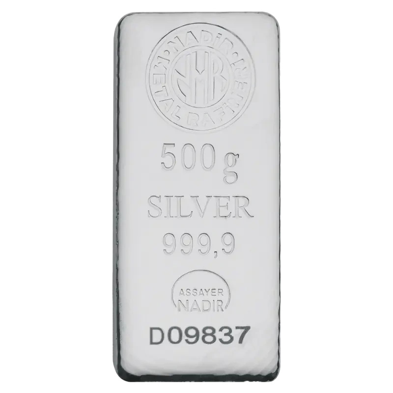 500g Silver Bar | Nadir Metal Rafineri