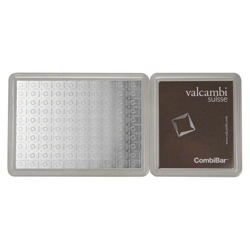 Valcambi SA stříbrný slitek 100g CombiBar Poškozený obal