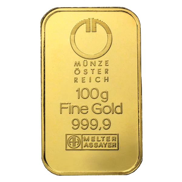 Münze Österreich zlatý slitek 100 g