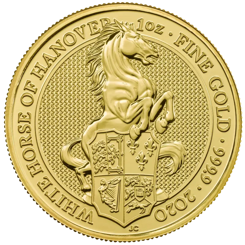 1 oz Queen's Beasts White Horse of Hanover Gold Coin | 2020