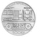 Stříbrná mince 500 Kč 2024 Tramvaj ČKD Tatra T3