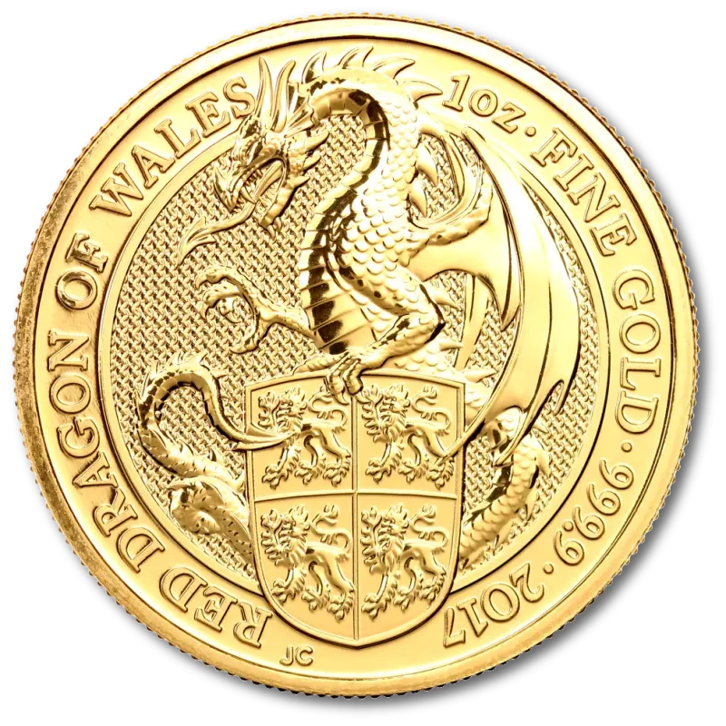 1 oz Queen's Beasts Dragon Gold Coin (2017)