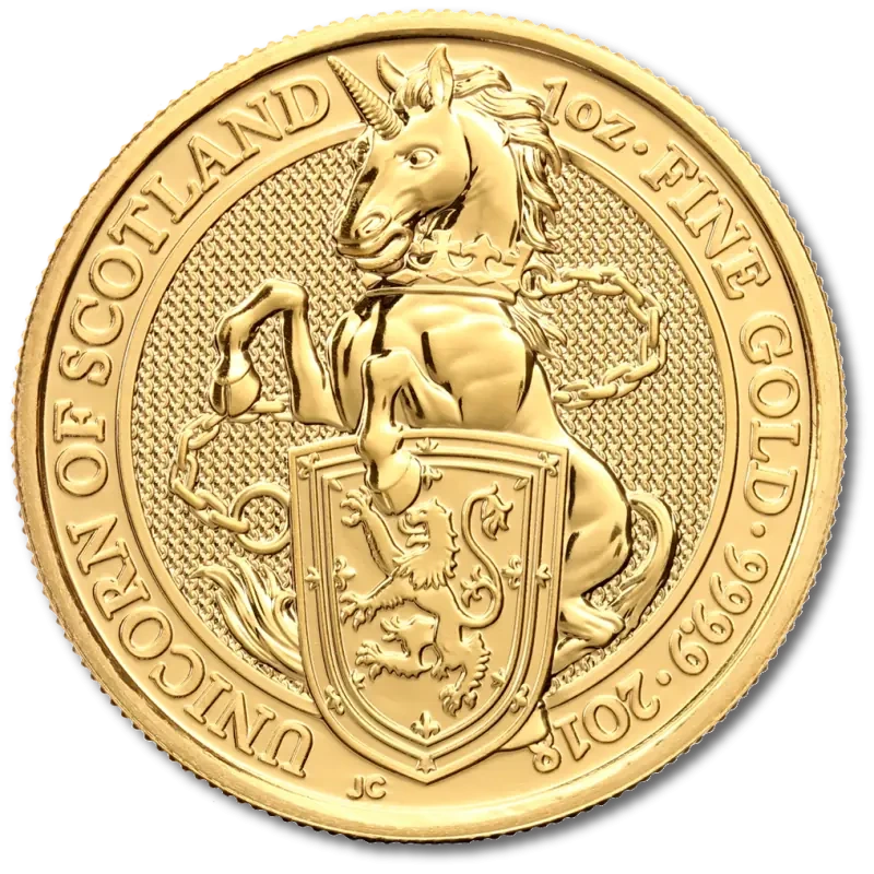 1 oz Queen's Beasts Unicorn Gold Coin (2018)