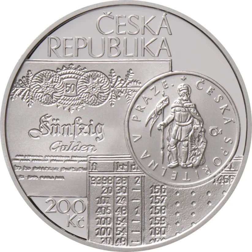 Stříbrná mince 200 Kč 2025 Böhmishe Sparkasse  Standard