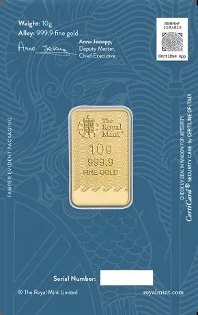 10g Britannia Gold Bar | Royal Mint