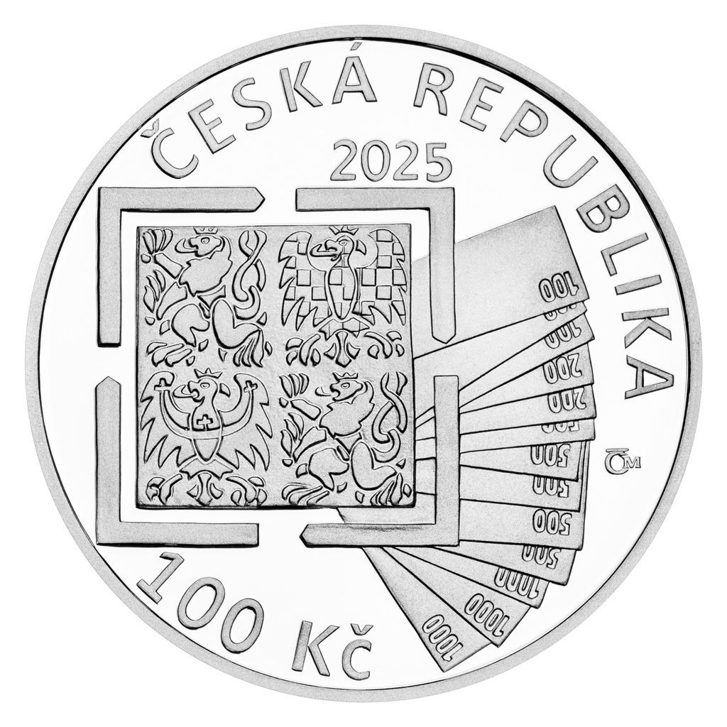 Stříbrná mince 100 Kč 2025  Celní správa Proof